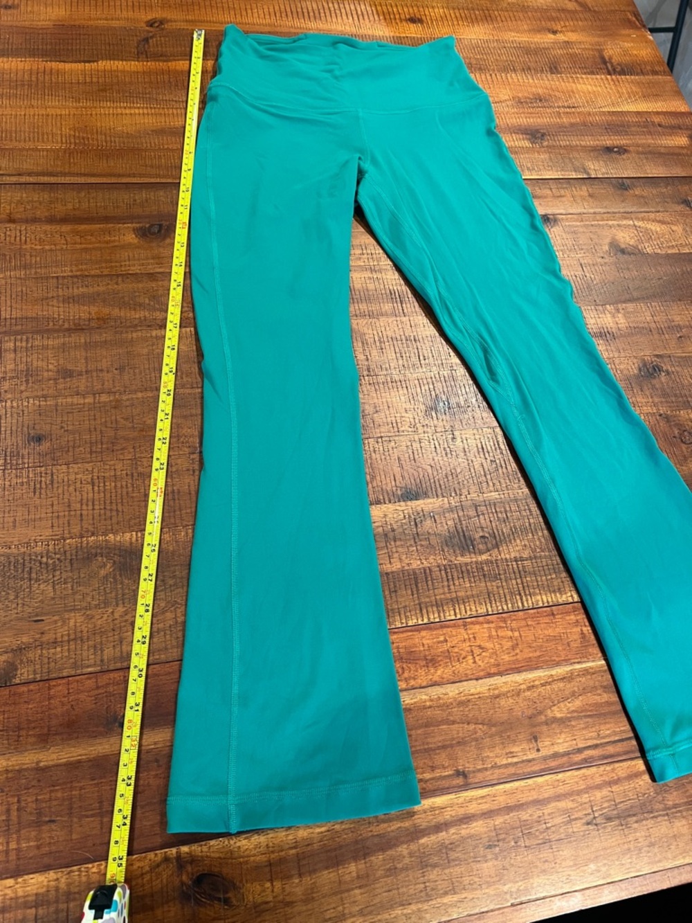 Lululemon Athletica Teal High-Rise Flare Leggings - Picture 4 of 5